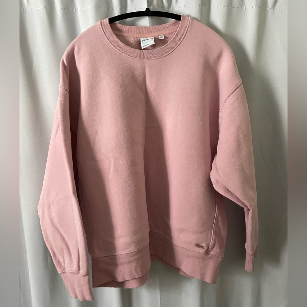 TNA Cozy Fleece Boyfriend Crewneck Sweatshirt